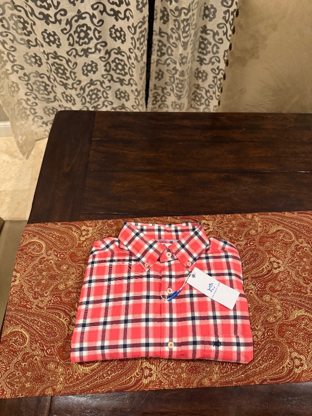 Southern Tide Men's Medium Snapper Beachrock Plaid Sportshirt MSRP $118